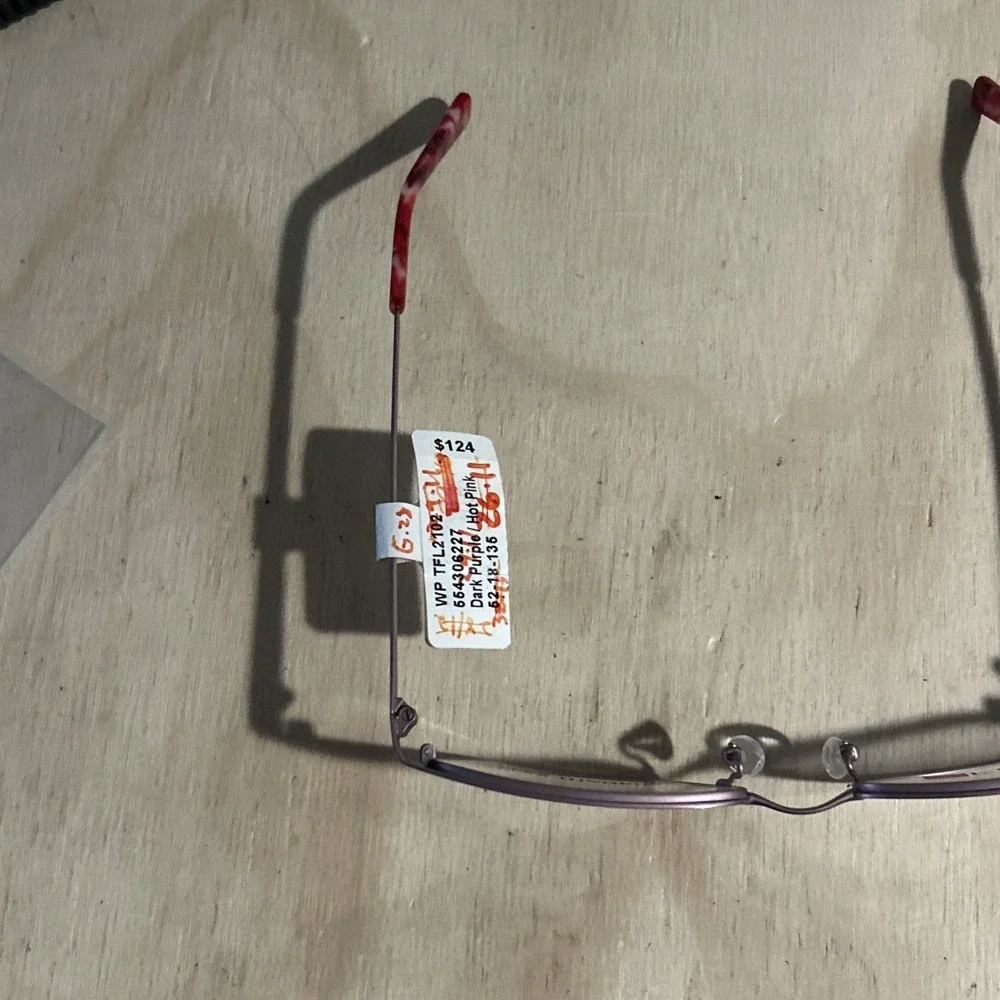 TIFLEX 2102 Flex Titanium 505 Dark Purple/ Hot Pink 52-18-135 NWT Frames Only